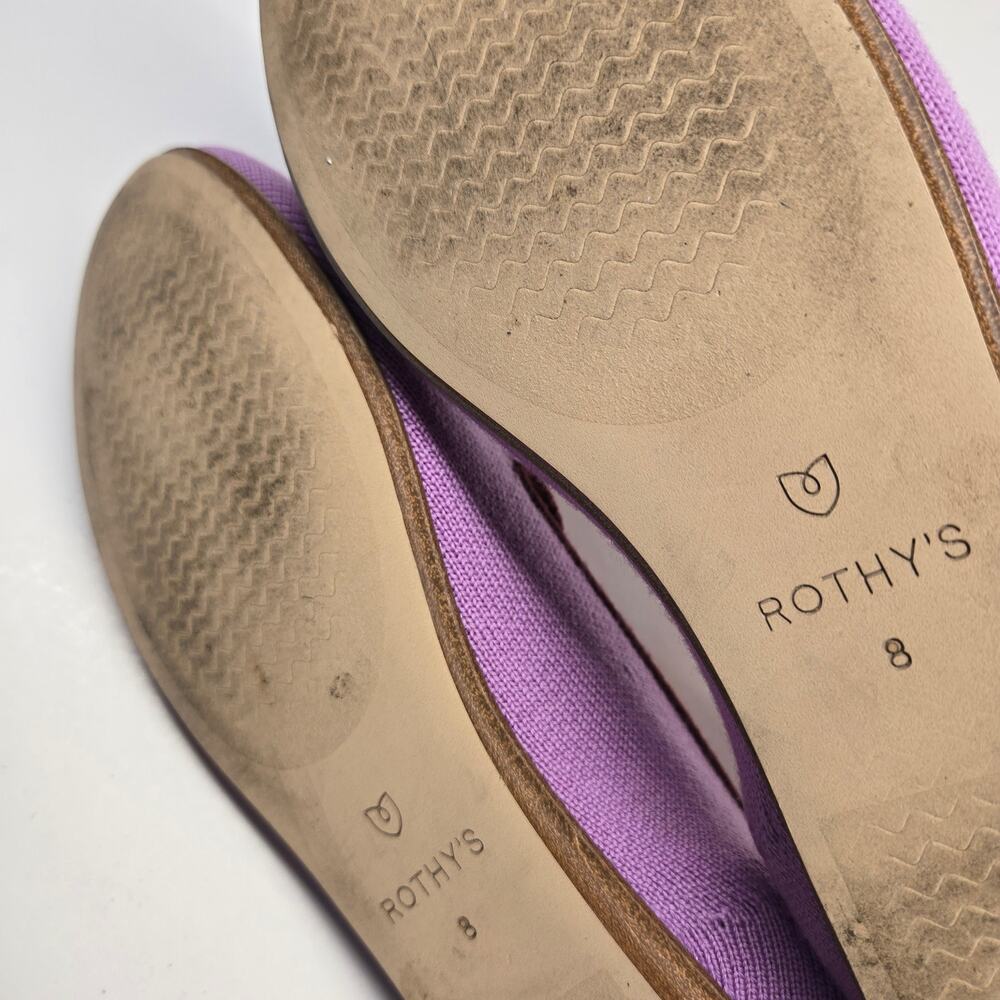 Rothy's Sz 8 Limited Edition The Merino Wool Tassel Slip On Loafer Flat Lavender - Picture 6 of 6